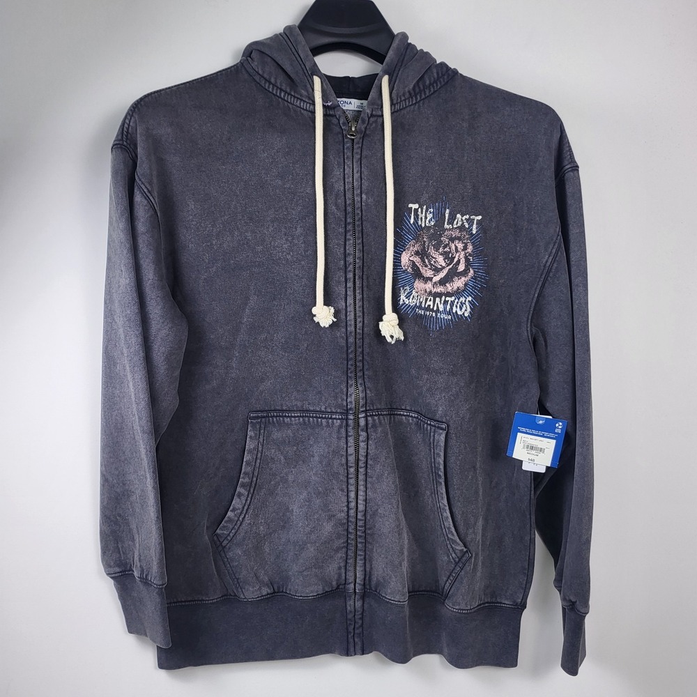 Arizona Jeans The Lost Romanitcs 1979 Women's Full Zip Hoodie Gray Size Medium